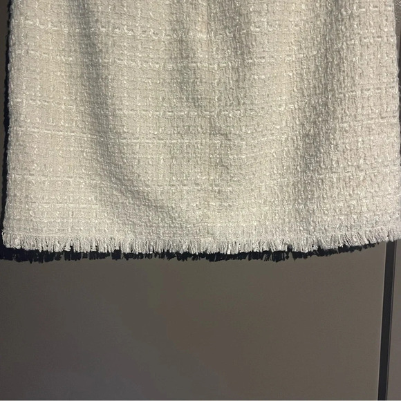 SAU LEE Alicia Skirt in Ivory Tweed Mini Skirt with Finge Hem from Revolve Brand - Picture 7 of 13